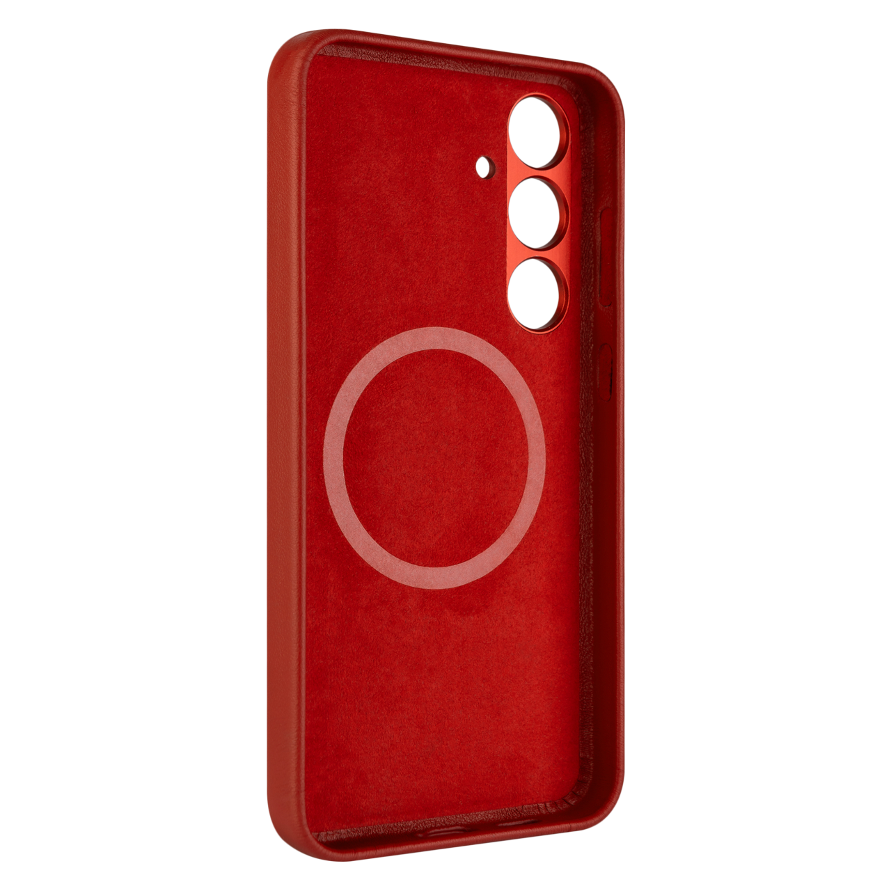 FIXED Kožený zadní kryt MagLeather s podporou MagSafe pro Samsung Galaxy S24+, červený