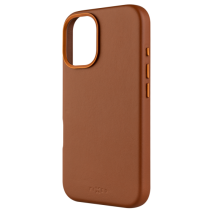 FIXED Kožený zadní kryt MagLeather s podporou MagSafe pro Apple iPhone 16, hnědý