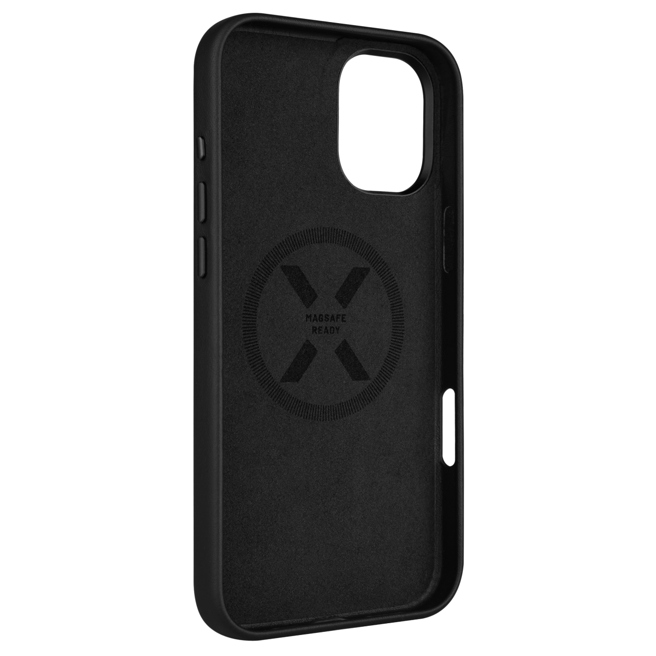 FIXED Kožený zadní kryt MagLeather s podporou MagSafe pro Apple iPhone 16 Plus, černý