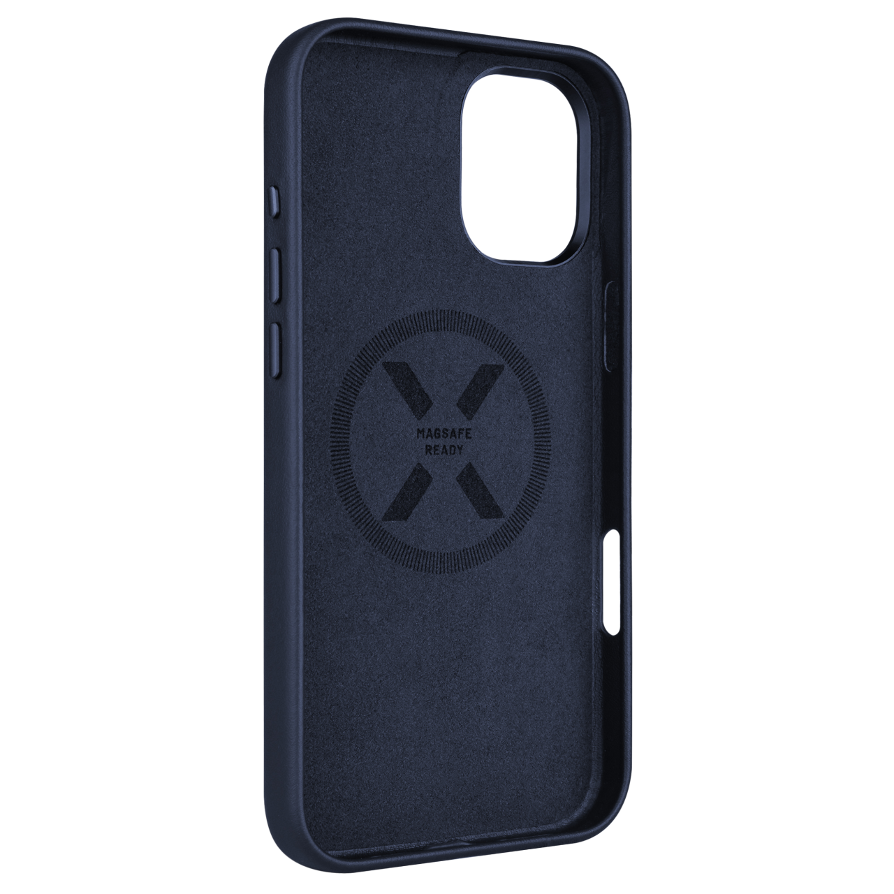 FIXED Kožený zadní kryt MagLeather s podporou MagSafe pro Apple iPhone 16 Plus, modrý