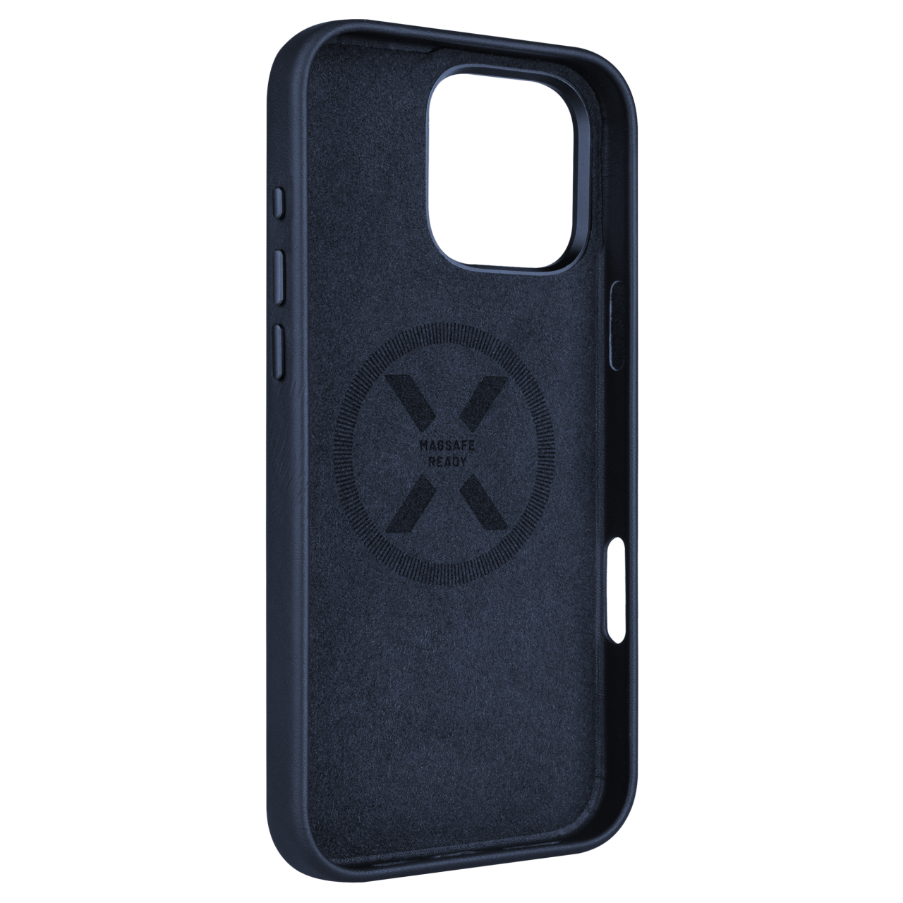 FIXED Kožený zadní kryt MagLeather s podporou MagSafe pro Apple iPhone 16 Pro Max, modrý