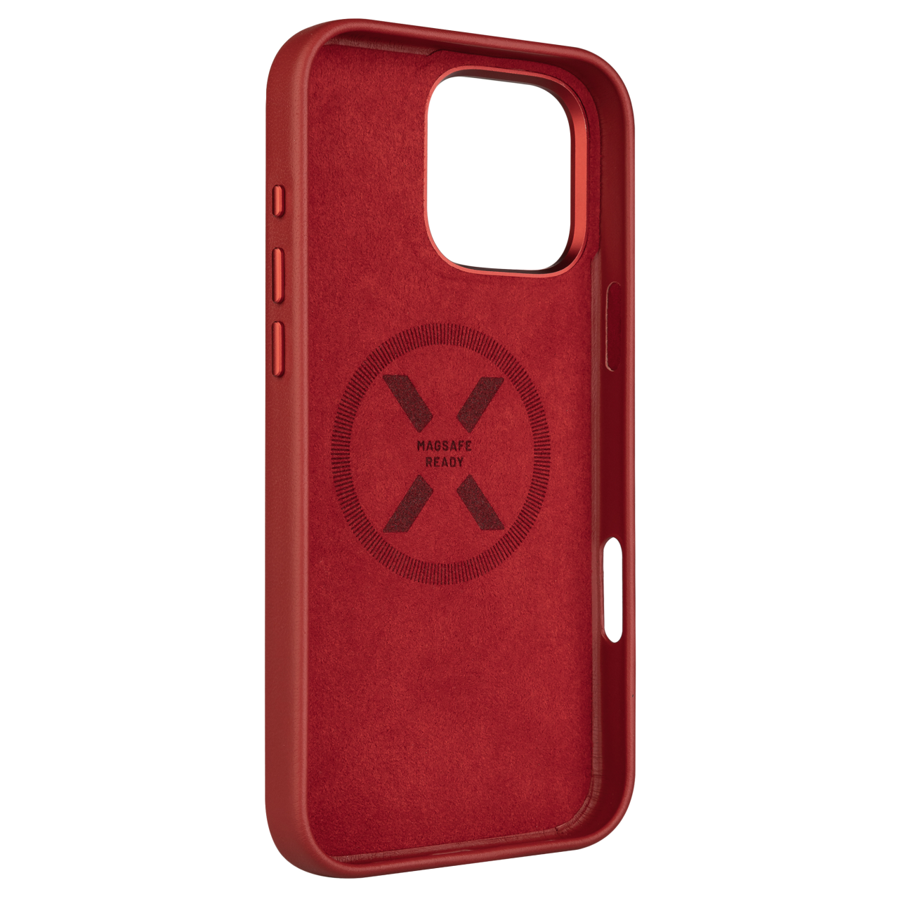 FIXED Kožený zadní kryt MagLeather s podporou MagSafe pro Apple iPhone 16 Pro Max, červený