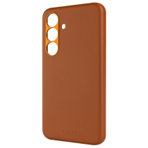 FIXED Kožený zadní kryt MagLeather s podporou MagSafe pro Samsung Galaxy S25, hnědý