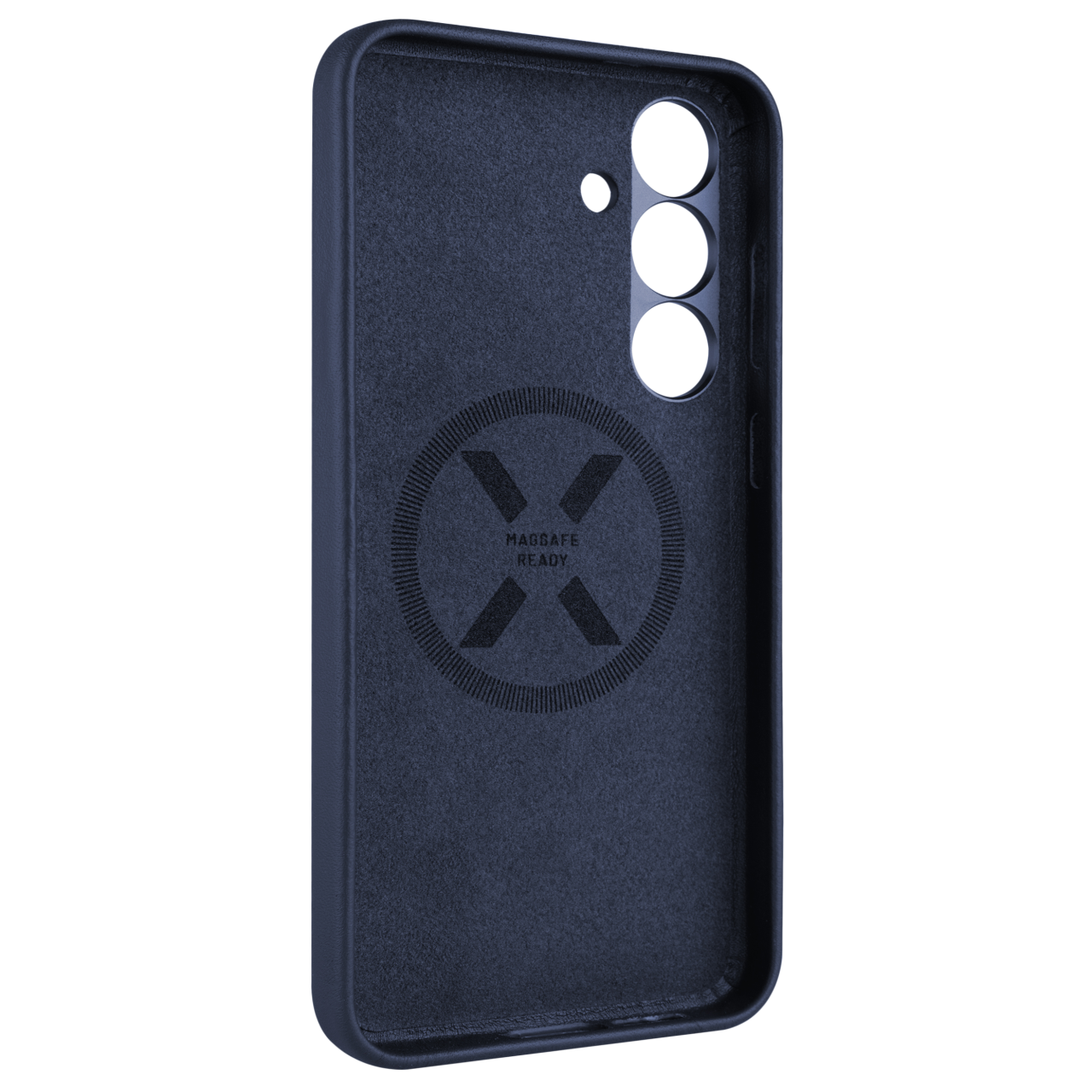 FIXED Kožený zadní kryt MagLeather s podporou MagSafe pro Samsung Galaxy S25+, modrý