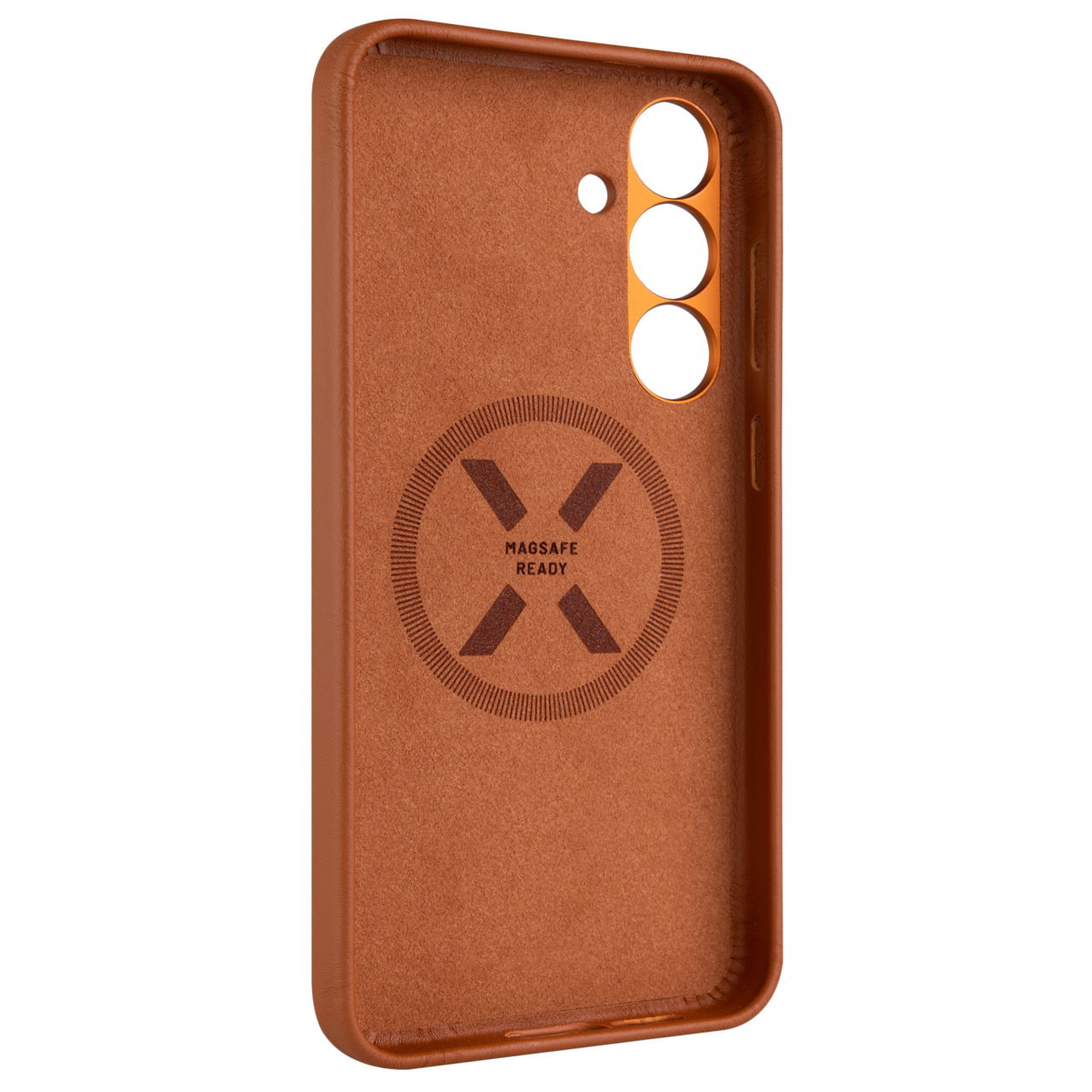 FIXED Kožený zadní kryt MagLeather s podporou MagSafe pro Samsung Galaxy S25+, hnědý