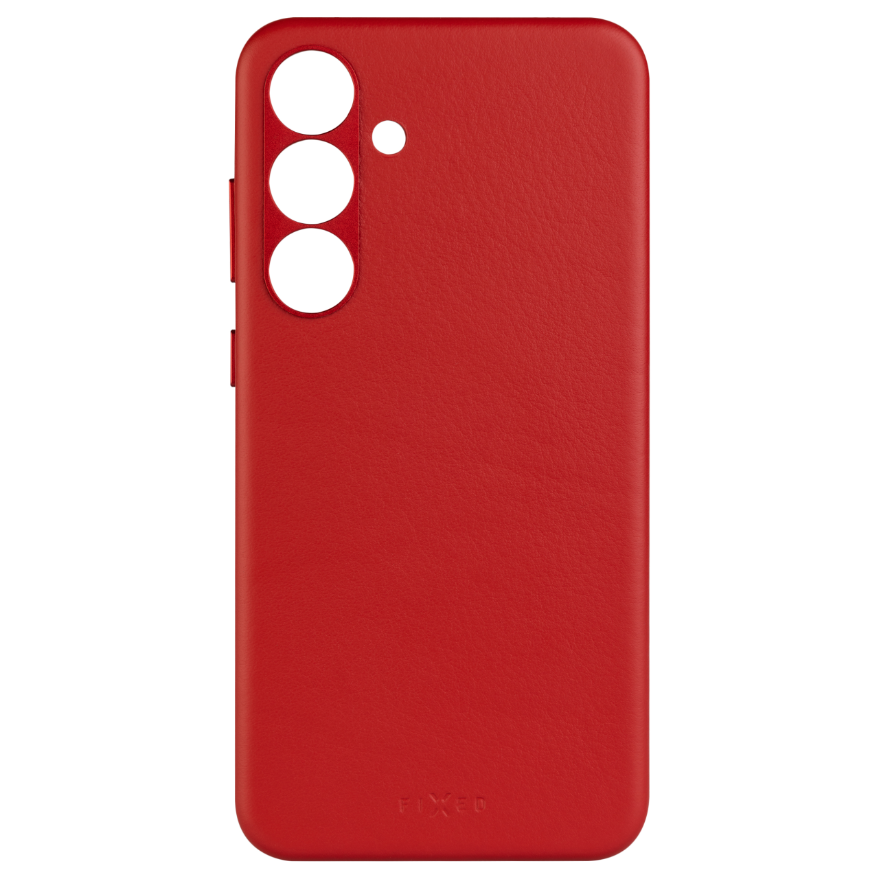 FIXED Kožený zadní kryt MagLeather s podporou MagSafe pro Samsung Galaxy S25+, červený