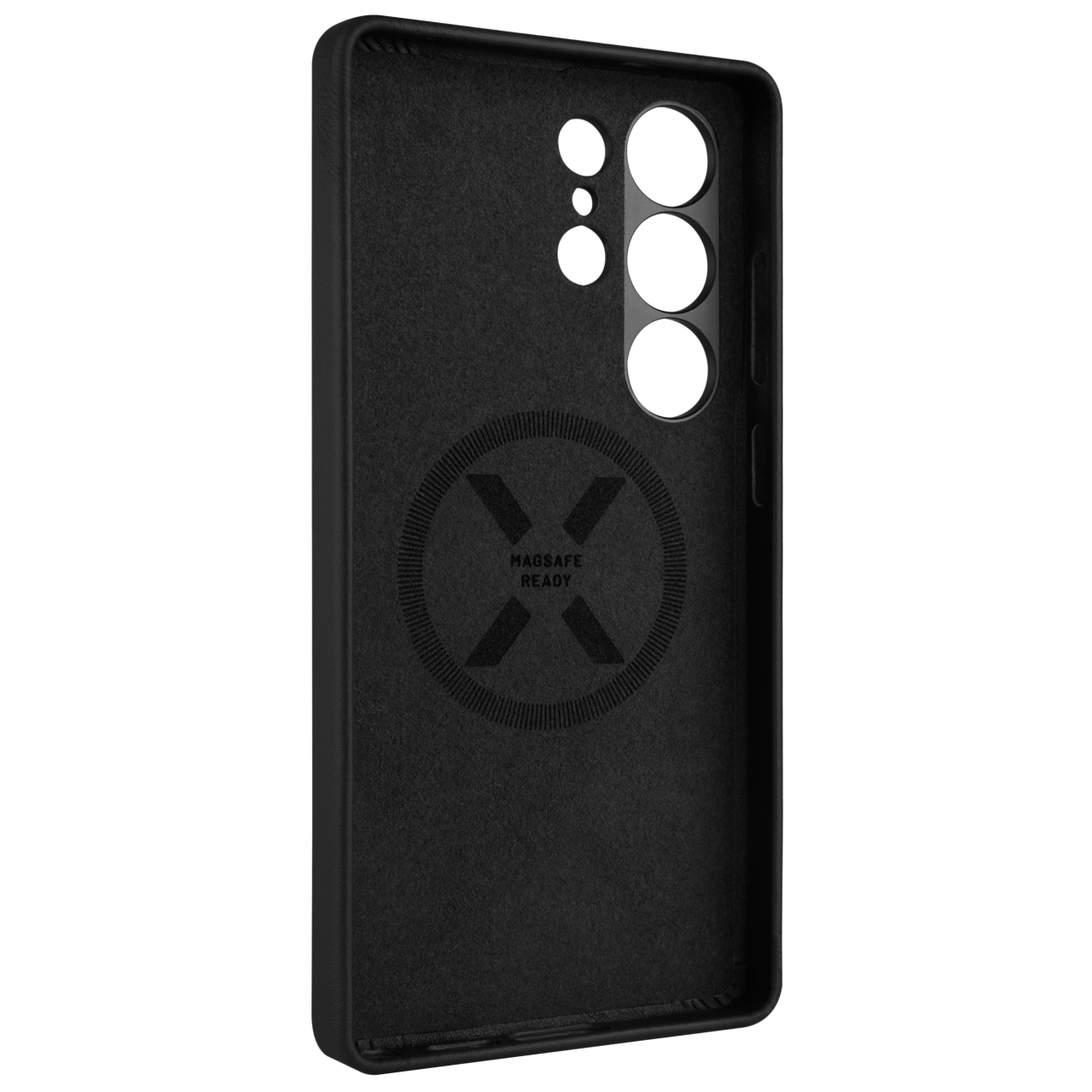 FIXED Kožený zadní kryt MagLeather s podporou MagSafe pro Samsung Galaxy S25 Ultra, černý