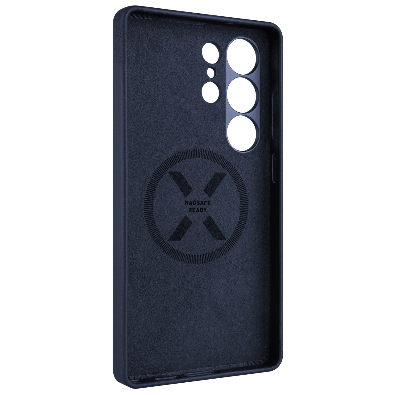 FIXED Kožený zadní kryt MagLeather s podporou MagSafe pro Samsung Galaxy S25 Ultra, modrý