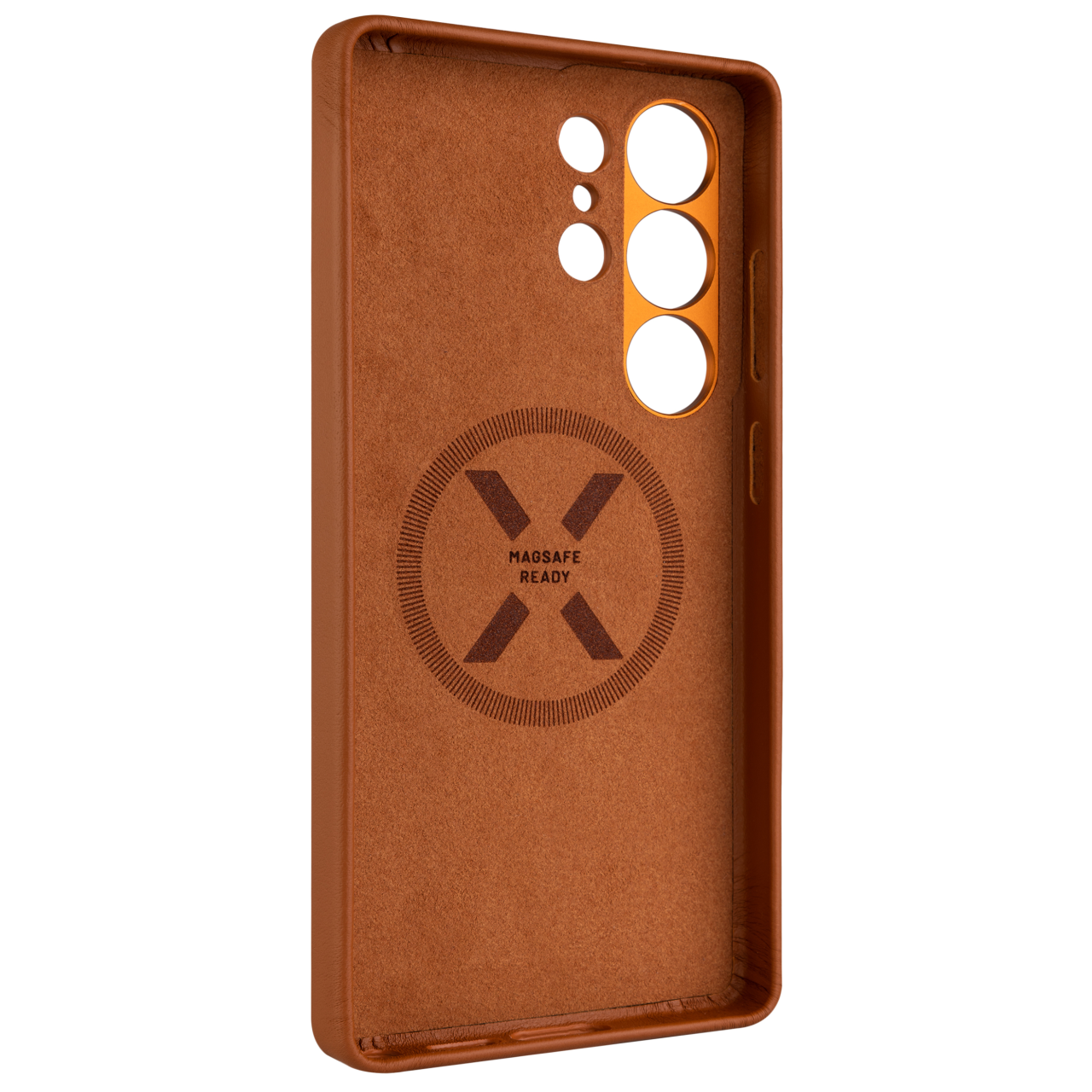 FIXED Kožený zadní kryt MagLeather s podporou MagSafe pro Samsung Galaxy S25 Ultra, hnědý