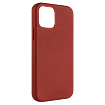 FIXED Kožený zadní kryt MagLeather s podporou MagSafe pro Apple iPhone 12 Pro, červený