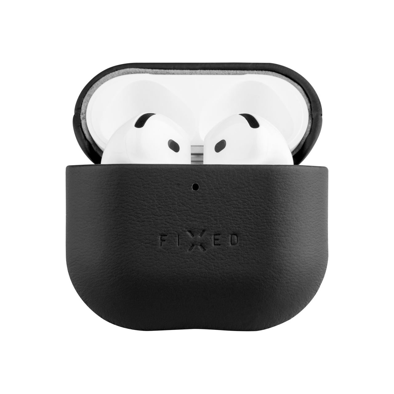 FIXED Kožené pouzdro PodsLeather pro Apple AirPods 4, černé