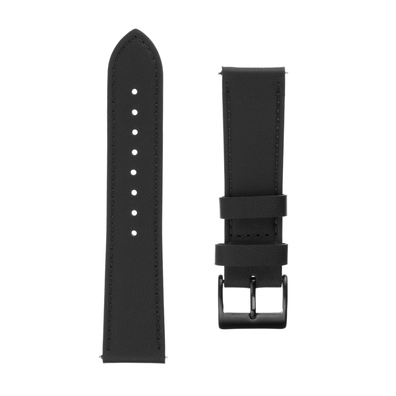 FIXED Kožený řemínek Leather Strap s Quick Release 22mm pro smartwatch, černý