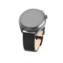 FIXED Kožený řemínek Leather Strap s Quick Release 22mm pro smartwatch, černý