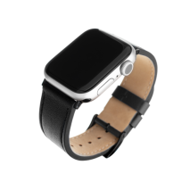 FIXED Kožený řemínek Leather Strap pro Apple Watch 42/44/45/46/49mm, černý
