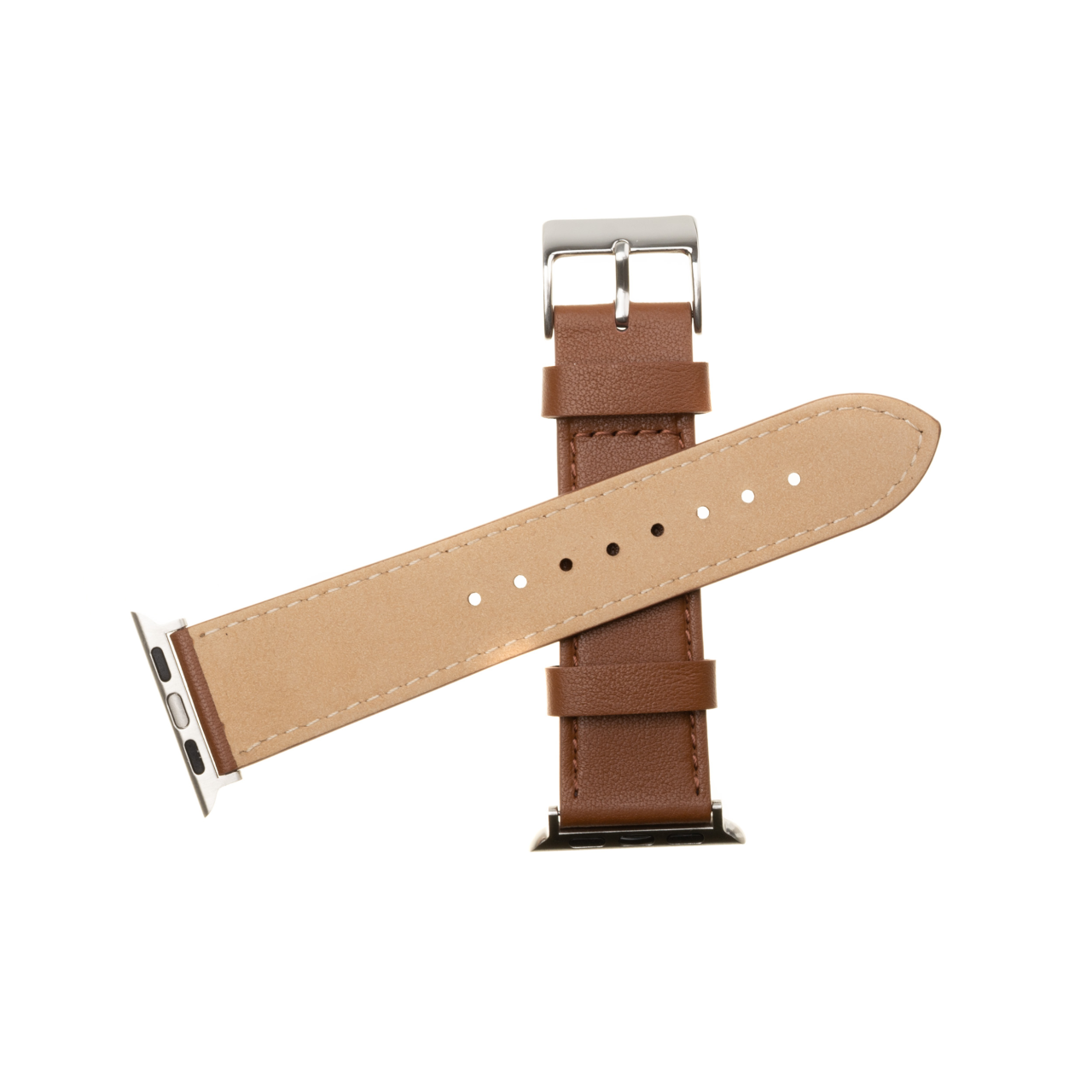 FIXED Kožený řemínek Leather Strap pro Apple Watch 42/44/45/46/49mm, hnědý