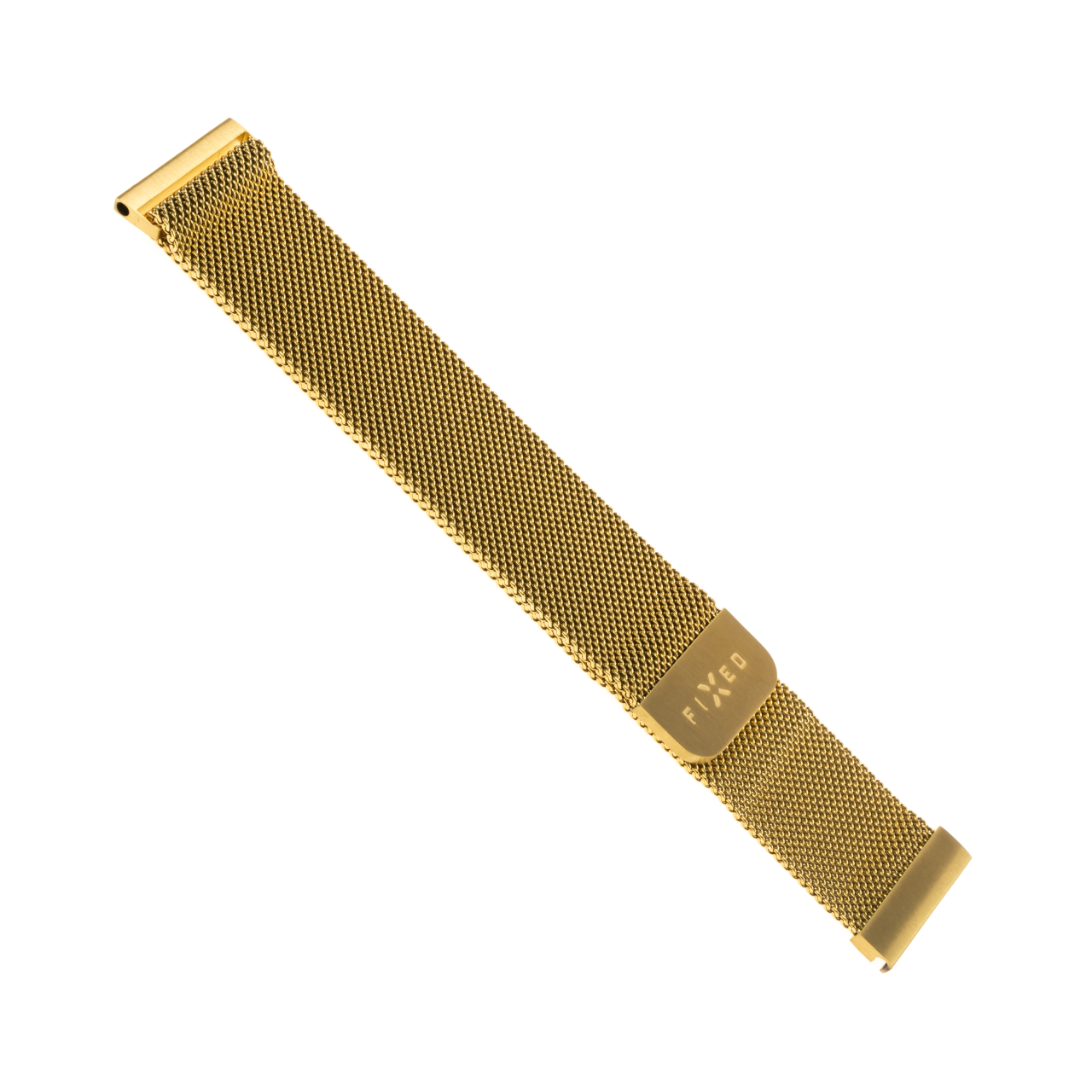 FIXED Síťovaný nerezový řemínek Mesh Strap s Quick Release 20mm pro smartwatch, zlatý