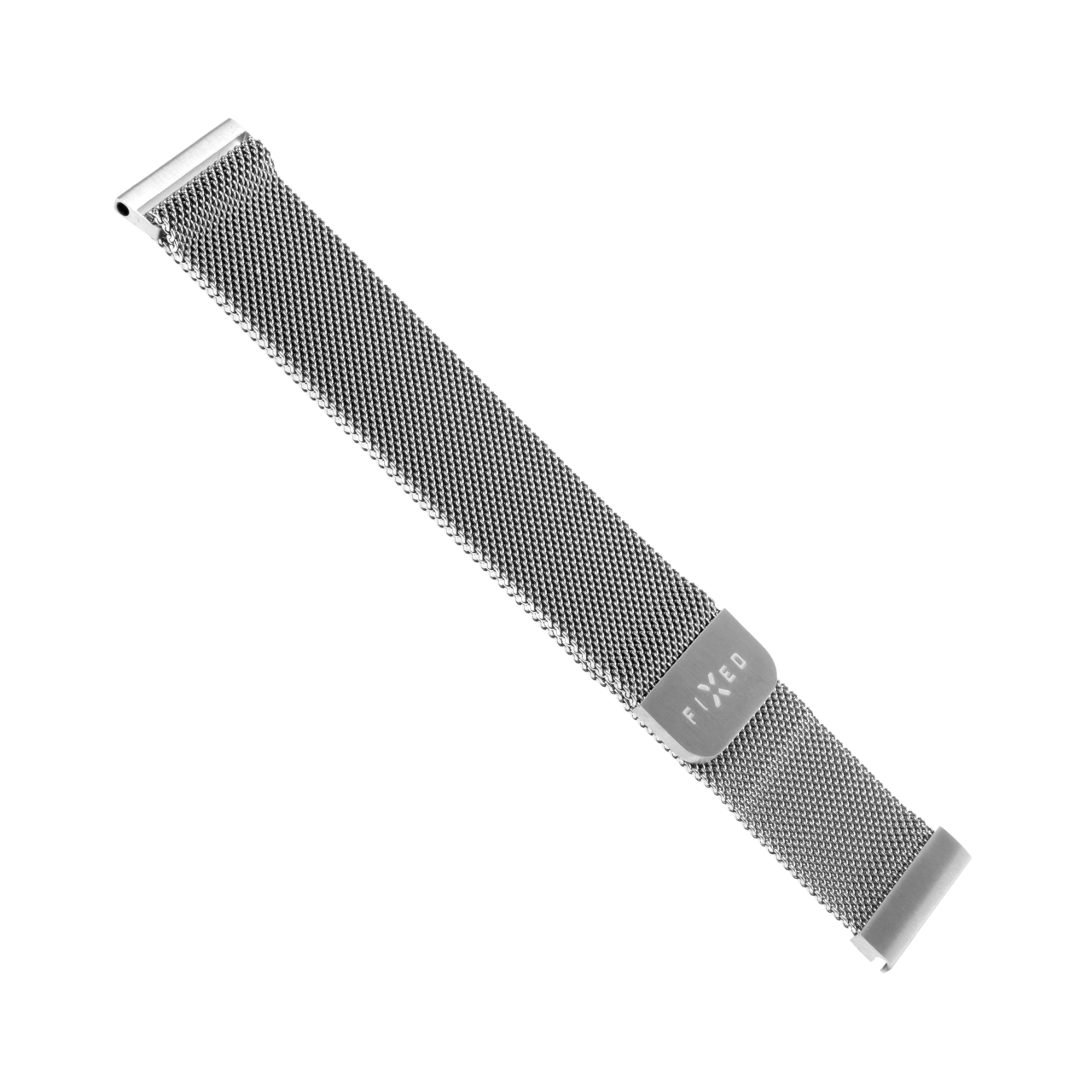 FIXED Síťovaný nerezový řemínek Mesh Strap s Quick Release 20mm pro smartwatch, stříbrný