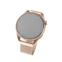 FIXED Síťovaný nerezový řemínek Mesh Strap s Quick Release 22mm pro smartwatch, růžové zlatý