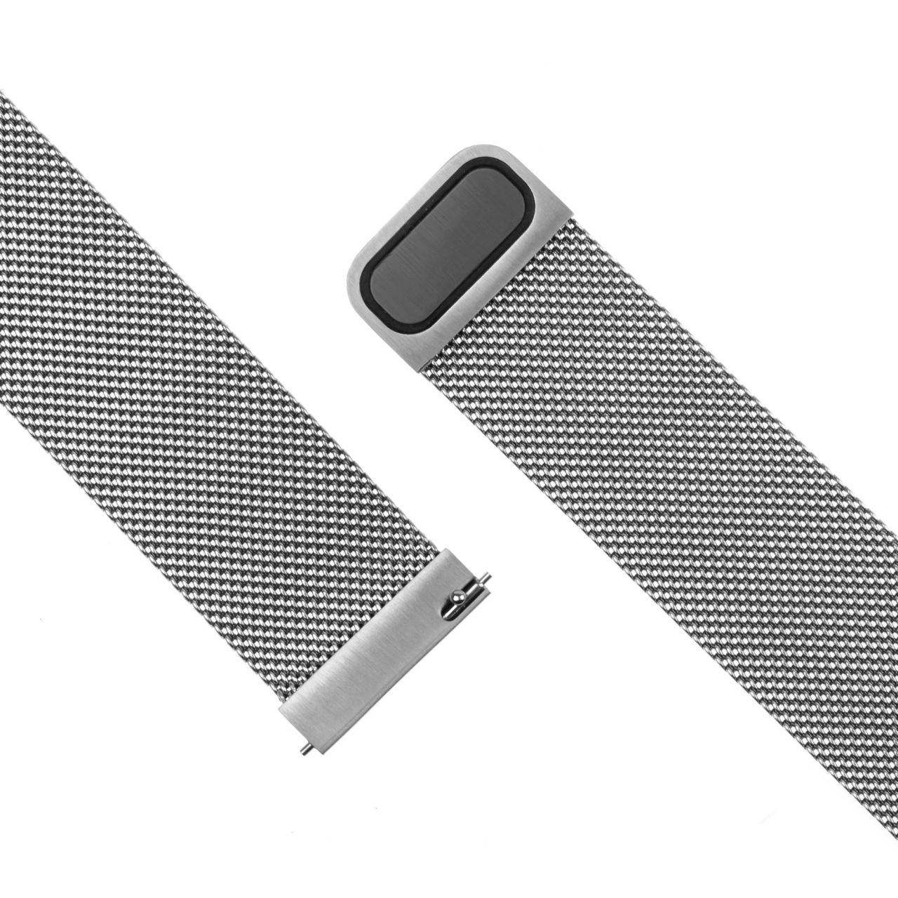 FIXED Síťovaný nerezový řemínek Mesh Strap s Quick Release 22mm pro smartwatch, stříbrný