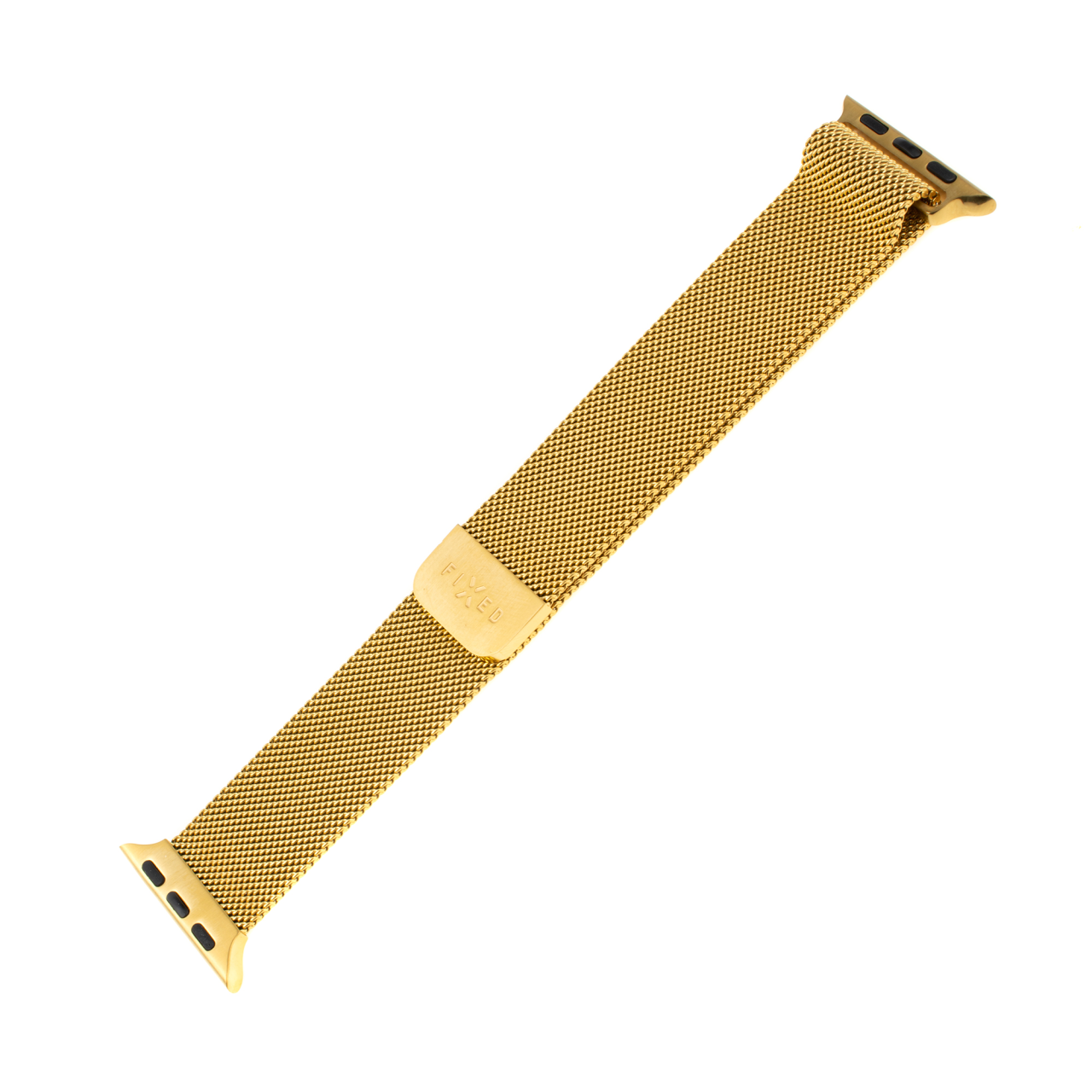 FIXED Síťovaný nerezový řemínek Mesh Strap pro Apple Watch 42/44/45/46/49mm, zlatý