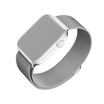 FIXED Síťovaný nerezový řemínek Mesh Strap pro Apple Watch 42/44/45/46/49mm, stříbrný