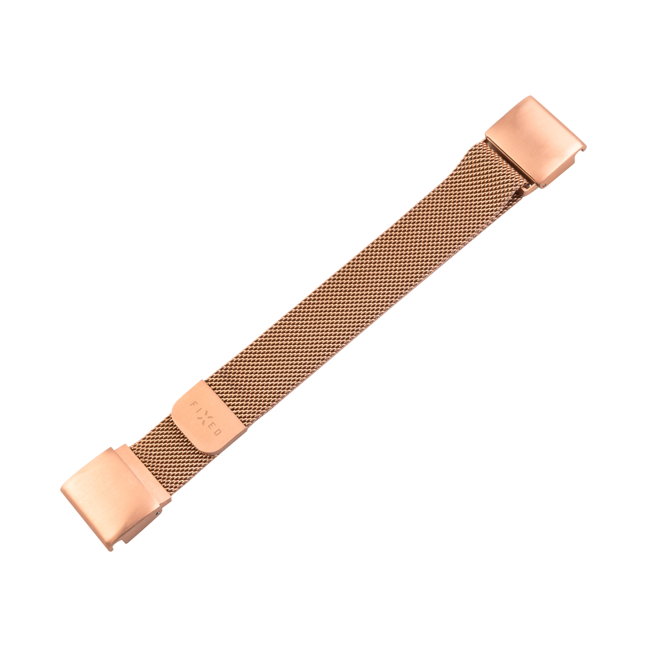 FIXED Síťovaný nerezový řemínek Mesh Strap pro Garmin QuickFit 20mm, růžově zlatý