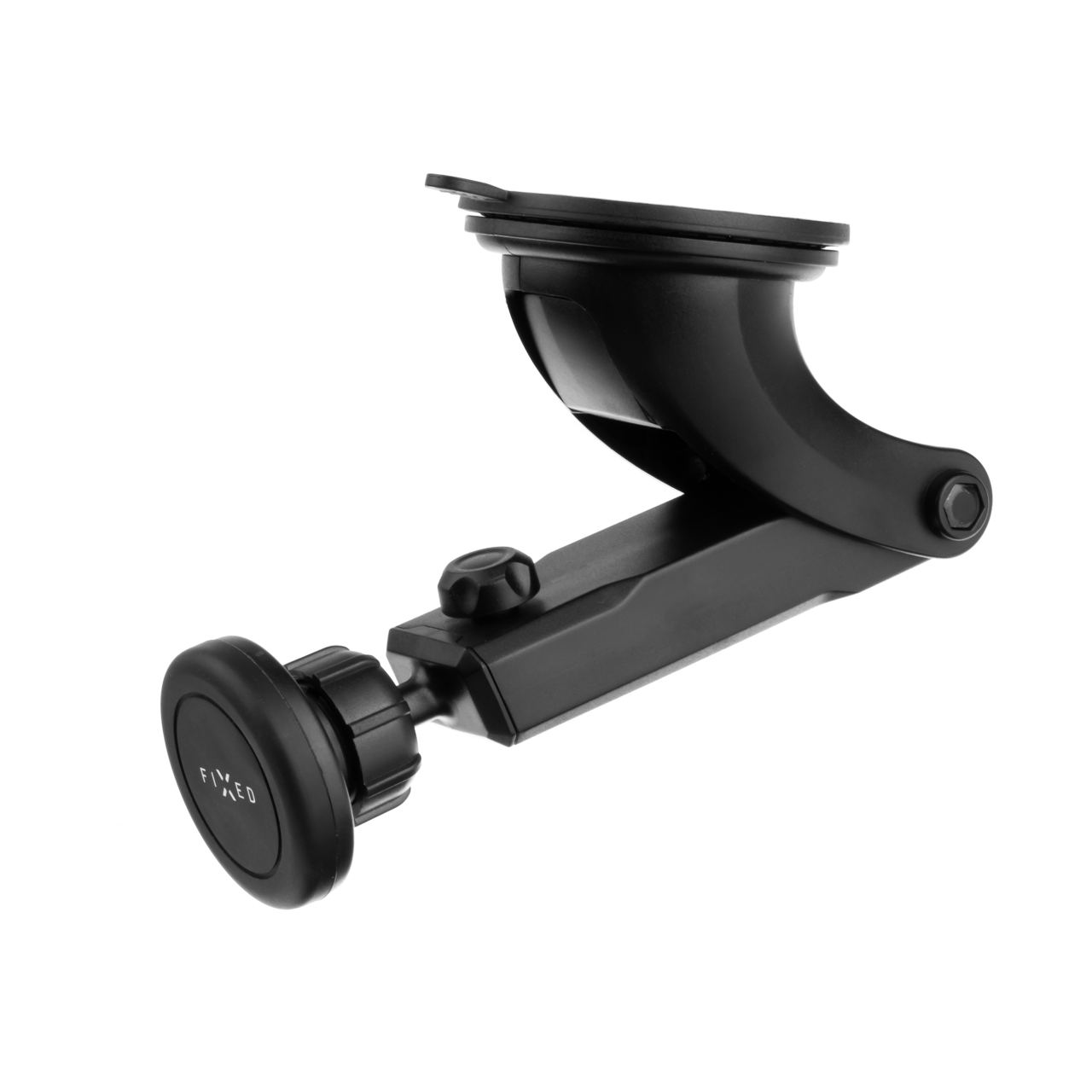 FIXED Univerzální magnetický držák Maggy XL pro mobilní telefony s dlouhou přísavkou na sklo nebo palubní desku