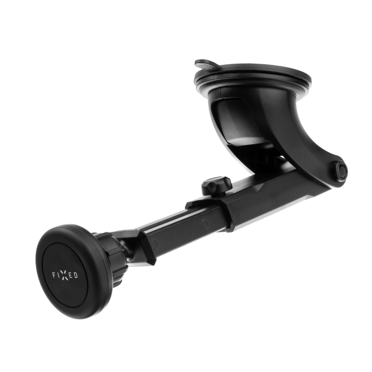 FIXED Univerzální magnetický držák Maggy XL pro mobilní telefony s dlouhou přísavkou na sklo nebo palubní desku