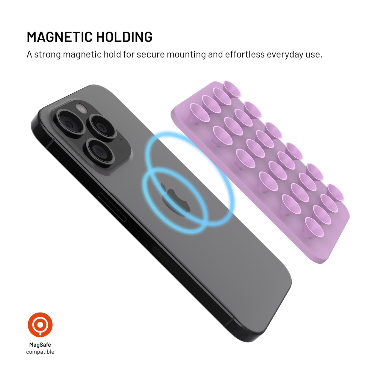 Držák na mobil FIXED MagMate MagSafe růžový