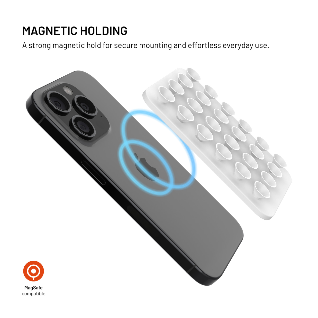 MagSafe držák s přísavkami FIXED MagMate, bílý