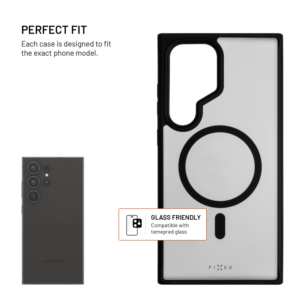 Zadní kryt FIXED MagMisty s podporou Magsafe pro Samsung Galaxy S24 Ultra, černý