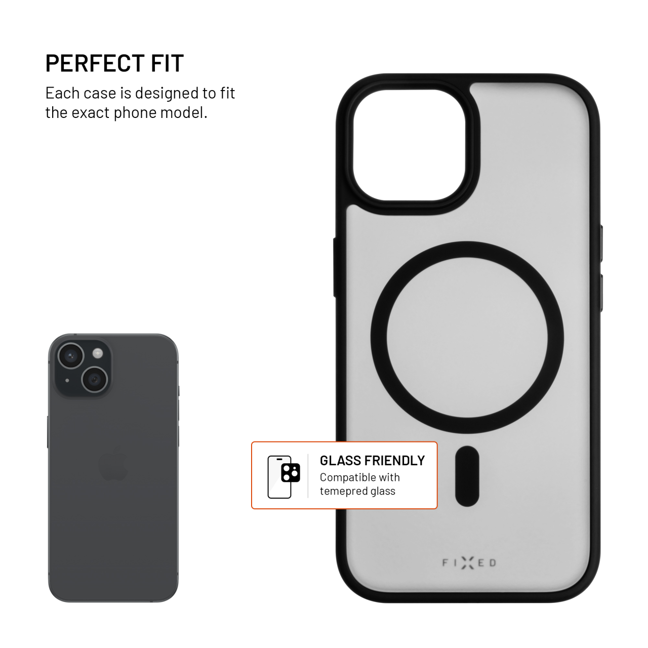 Zadní kryt FIXED MagMisty s podporou Magsafe pro Apple iPhone 16 Pro, černý