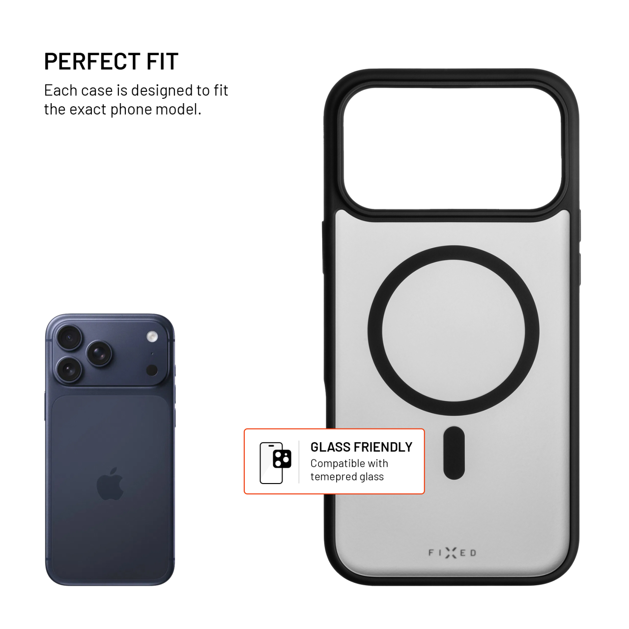 FIXED MagMisty iPhone 17 Pro Max – černý kryt MagSafe