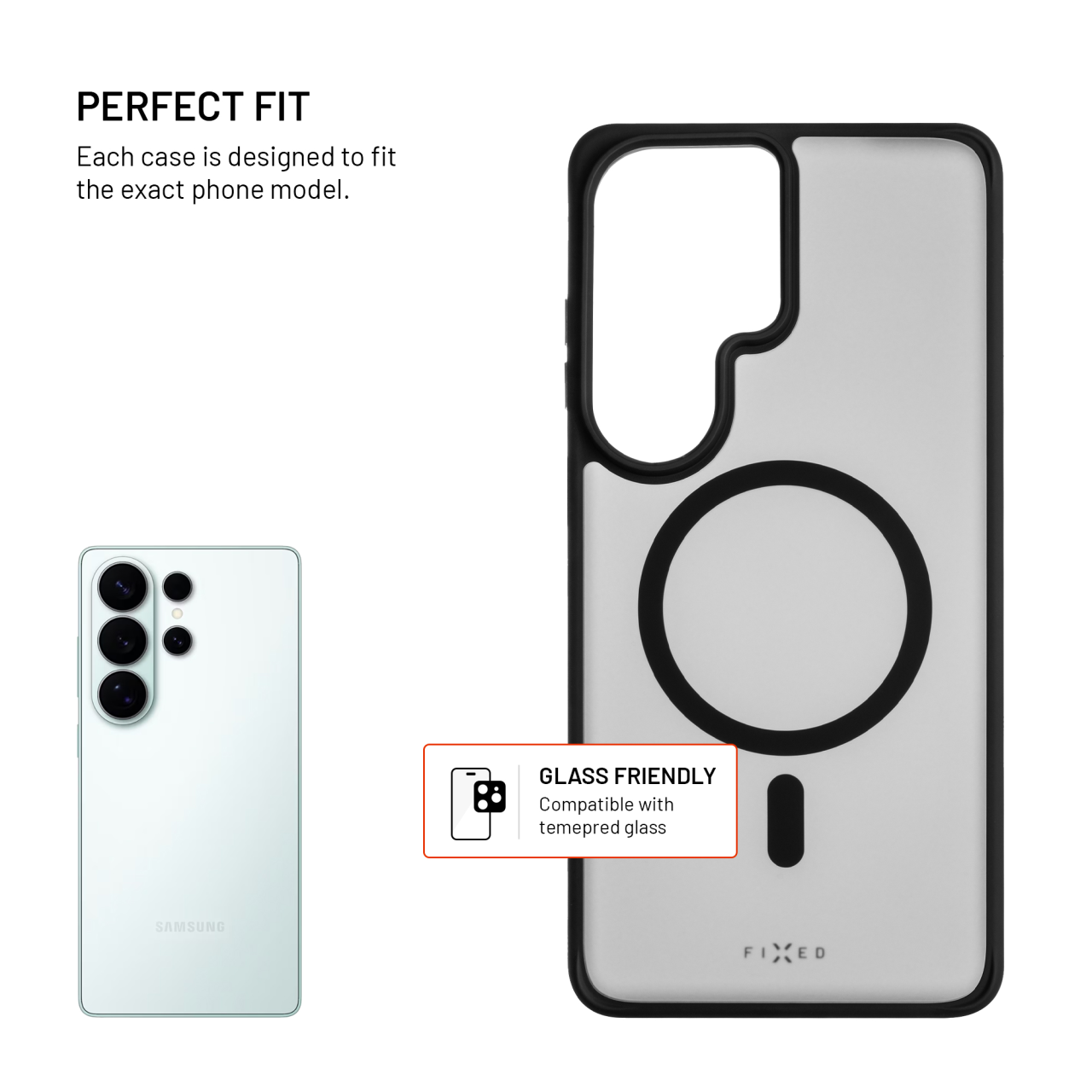 Zadní kryt FIXED MagMisty s podporou MagSafe pro Samsung Galaxy S26 Ultra, černý