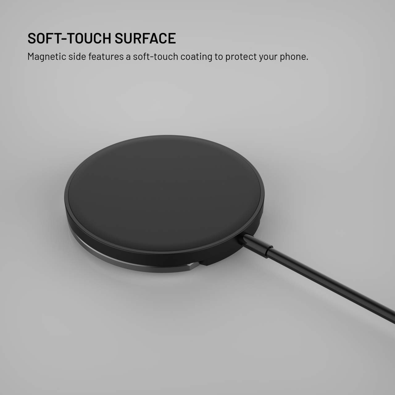 FIXED Bezdrátová nabíječka MagPad s podporou uchycení MagSafe a stojánkem, 15W, černá