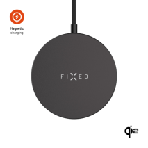 Bezdrátová nabíječka FIXED MagPad Slim s Qi2, podporou MagSafe, 15W, černá