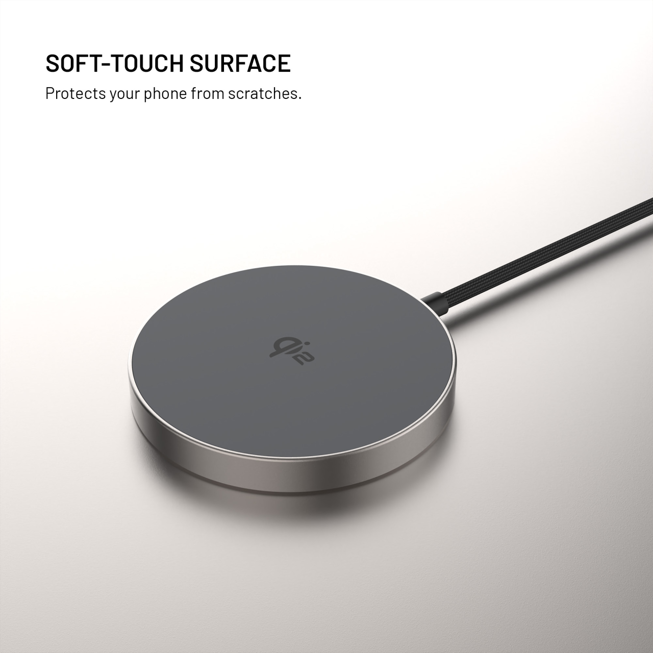Bezdrátová nabíječka FIXED MagPad Slim s Qi2, podporou MagSafe, 15W, titanová