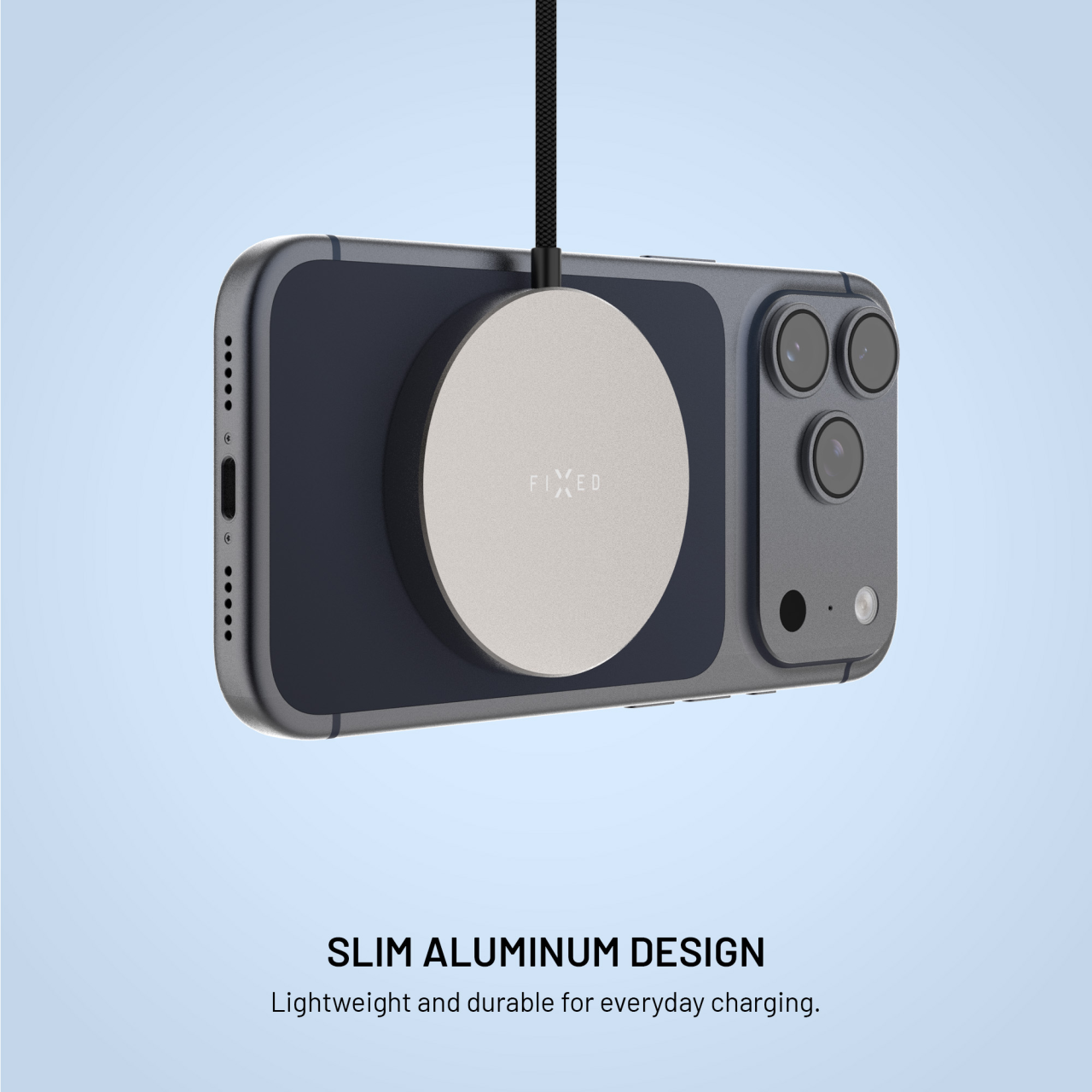 Bezdrátová nabíječka 25W titanový - Fixed MagPad Slim