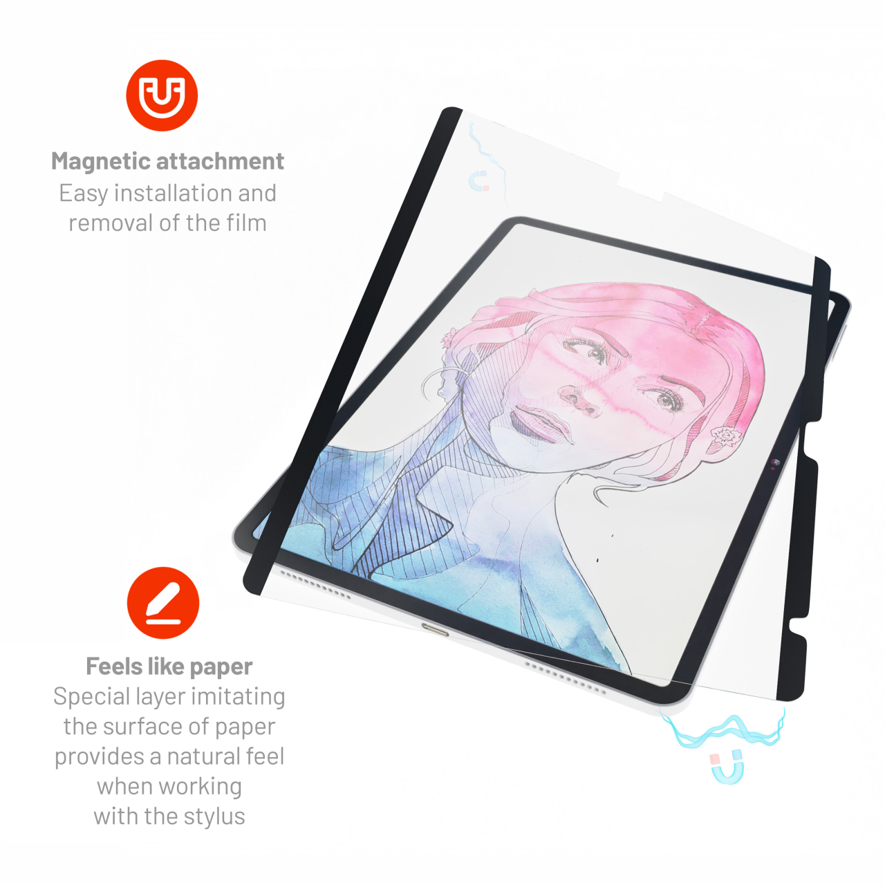 FIXED Magnetická ochranná folie PaperFilm Screen Protector pro Apple iPad Air 11" (2024/2025)