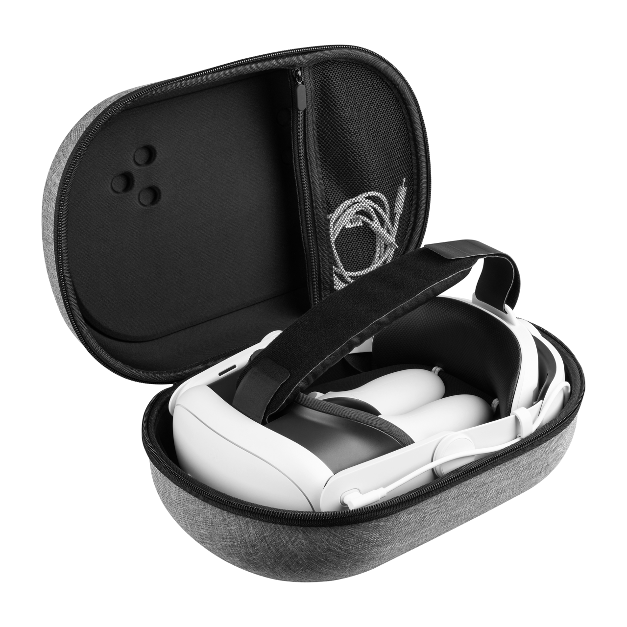 Ochranné pouzdro FIXED VR Protective Case pro Meta Quest 3/3S, šedé