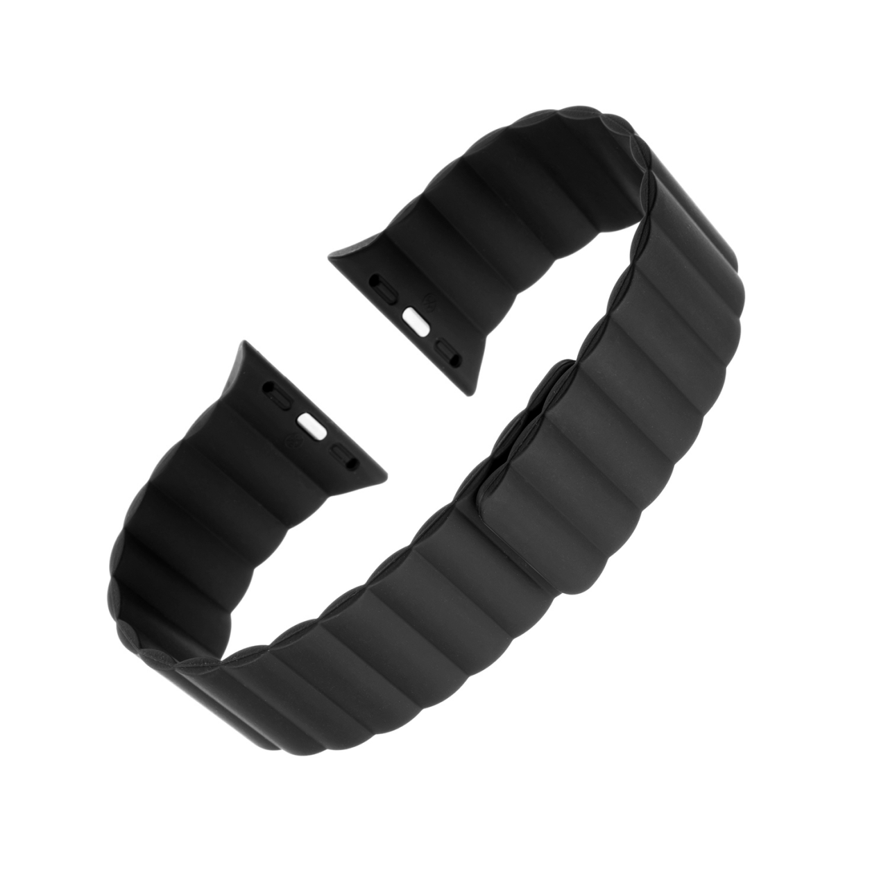 FIXED Silikonový řemínek Magnetic Strap s magnetickým zapínáním pro Apple Watch 38/40/41mm, černý