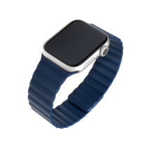 FIXED Silikonový řemínek Magnetic Strap s magnetickým zapínáním pro Apple Watch 38/40/41mm, modrý