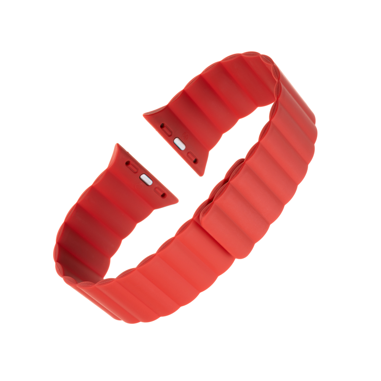 FIXED Silikonový řemínek Magnetic Strap s magnetickým zapínáním pro Apple Watch 38/40/41mm, červený