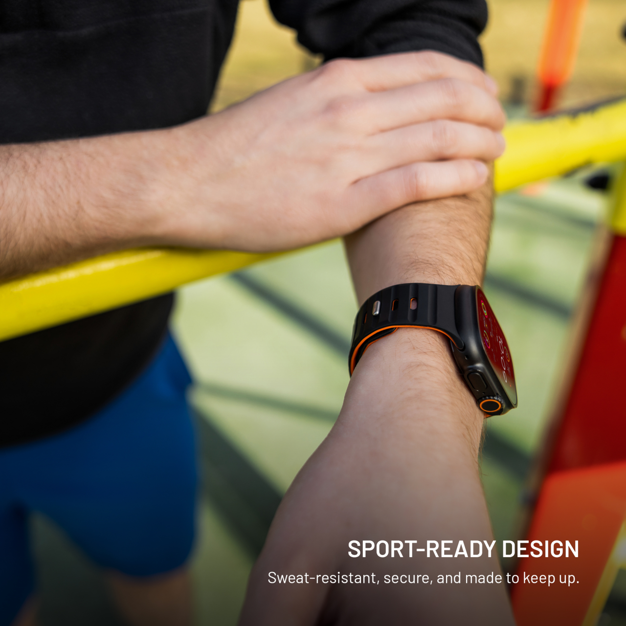 Magnetický řemínek FIXED Silicone Magnetic Strap pro Apple Watch 44/45/46/49mm, černý