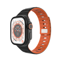 Magnetický řemínek FIXED Silicone Magnetic Strap pro Apple Watch 44/45/46/49mm, černý