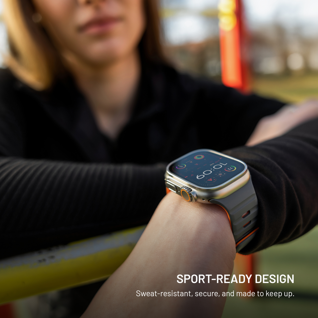 Magnetický řemínek FIXED Silicone Magnetic Strap pro Apple Watch 44/45/46/49mm, světle šedý