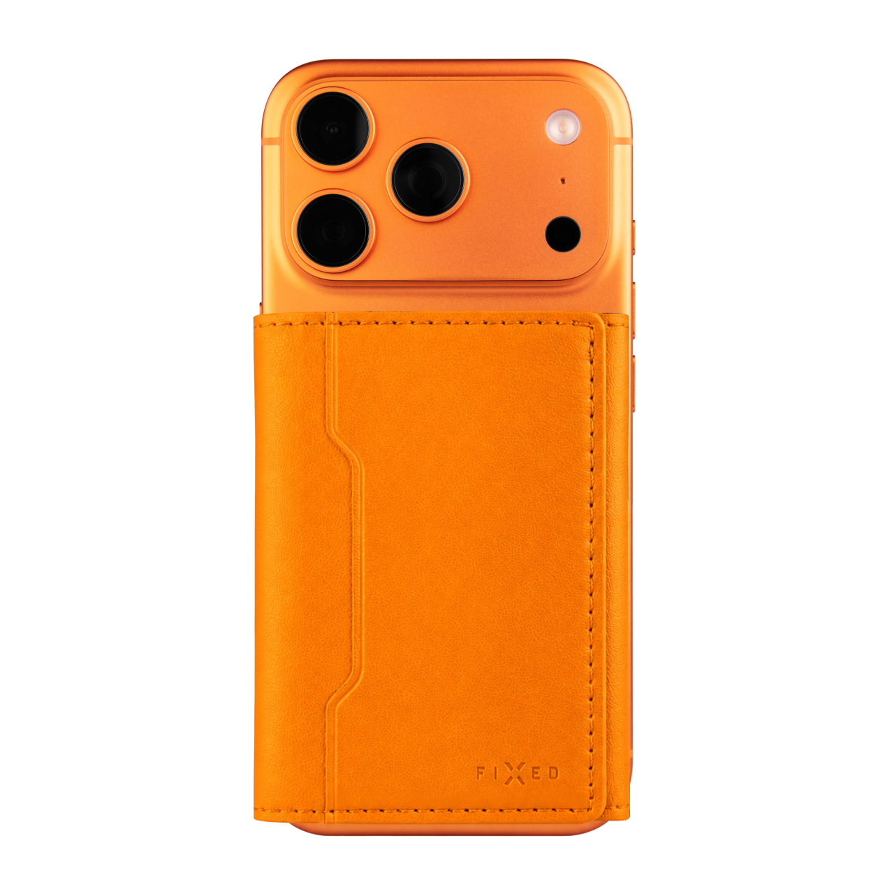 Magnetická peněženka MagSafe - Fixed MagWallet Trifold, oranžová