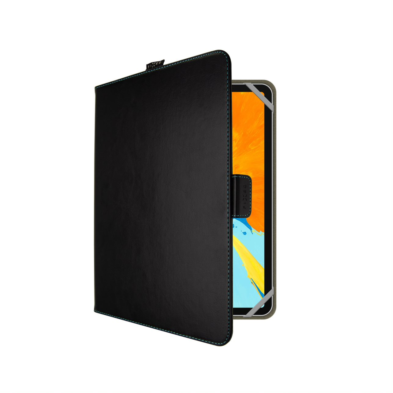 FIXED Pouzdro pro 10,1" tablety Novel se stojánkem a kapsou pro stylus, PU kůže, černé
