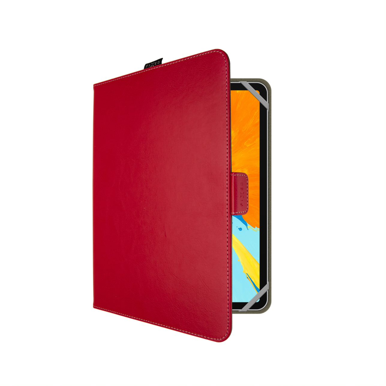 FIXED Pouzdro pro 10,1" tablety Novel se stojánkem a kapsou pro stylus, PU kůže, červené
