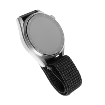 FIXED Nylonový řemínek Nylon Strap s Quick Release 20mm pro smartwatch, reflexně černý